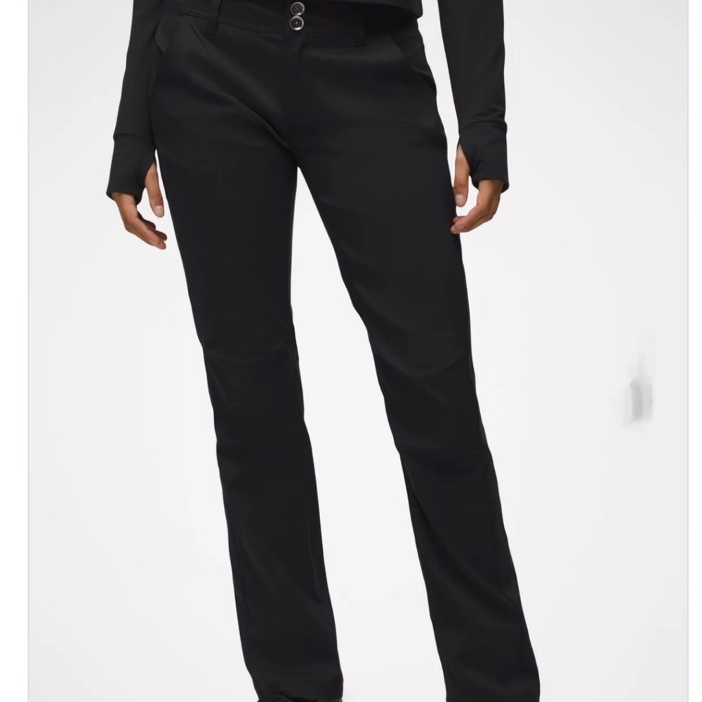 Prana Black Straight Convertible Active Pants